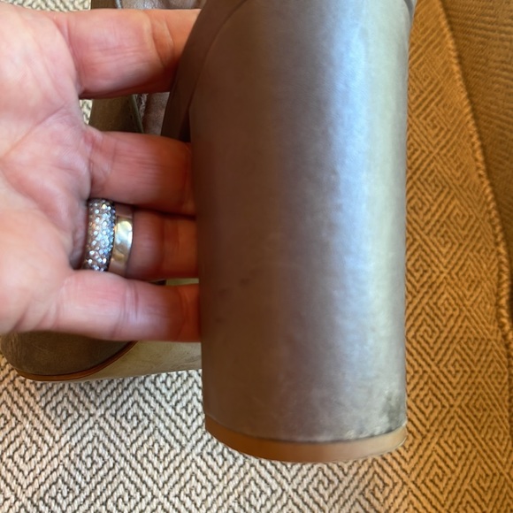 Steve Madden Gray Carnabi Block Heel Peep Toe Heels, 8M - Picture 8 of 10